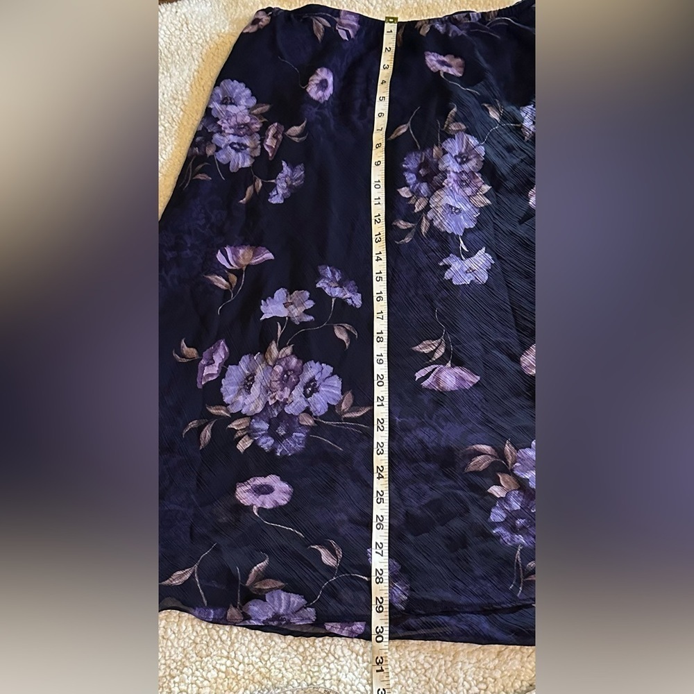 K Studio Women’s Purple Floral Print Skirt size 12 - Picture 7 of 8